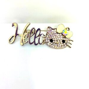 Hello Kitty pin brooch rhinestones Very Br…